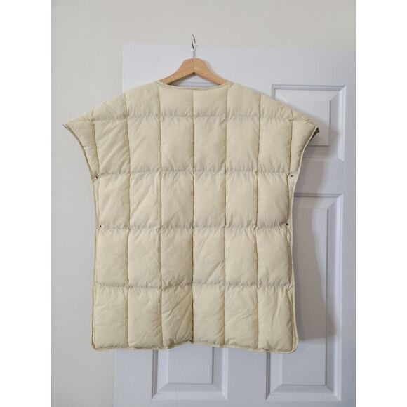 Anthropologie Pilcro Short Sleeve Puffer Beige Boho Vest Sz One Size - Picture 8 of 12